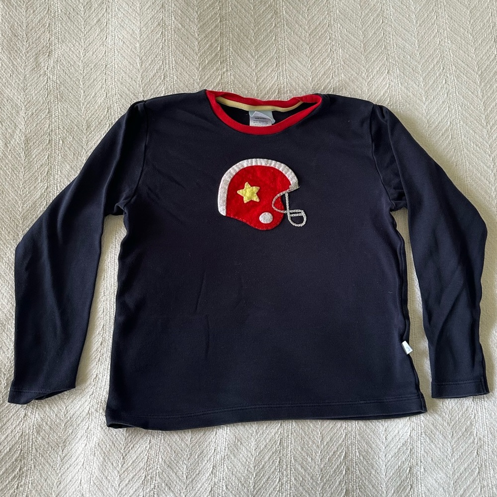 Bella Bliss appliqué tee football helmet